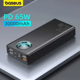 携帯電話パワーバンクベースス65Wパワーバンク30000MAH PDクイックチャージFCP SCP PowerBankポータブル外部充電器ラップトップタブレットMacBook 2443