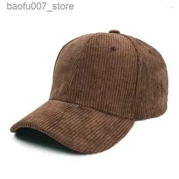 Ball Caps Ball Caps Corduroy Baseball Cap для осени и зимней корейской версии универсальные мужчины женщины твердый цвет утки Fashioq240403