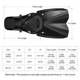 Pinne per nuoto regolabili per snorkeling professionale pinne immersi