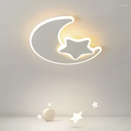 Taklampor Modernt minimalistiskt ljus för barnrum Creative Star och Moon Home Decoration inomhusbelysning.