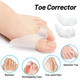 1 par silicone hallux valgus protetora almofada, esporte hallux valgus bloco dedo conjunto de divisores, ferramentas de cuidados com os pés hallux valgus corretor