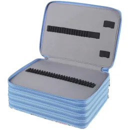 Bolsas 250 slots colorido Lápis Organizador com 5 camadas ZipperLarge Capacidade de caneta Saco de armazenamento para artistas estudantis