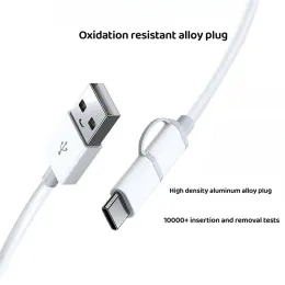 Кабель USB Тип C кабель 2-в-1 быстро зарядка шнур Data Data Beb Зарядное устройство для Huawei P60 Honor Xiaomi Samsung Super Charge Fast PD Cable