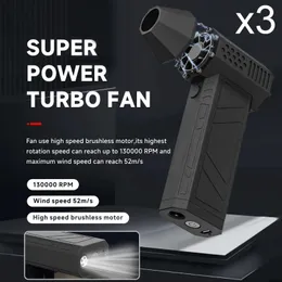 X3 Violent Blower Fan 3nd Turbo Blower Fan Jetfan Fol Forti Fan portatile 130000 RPM Velocità del vento 52m/s con illuminazione a LED