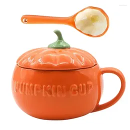 Mugs Halloween Pumpkin Cartoon Mug Decoration Soup Exquisite Home Desktop Cute Water Milk Reusable Ceramic Crafted