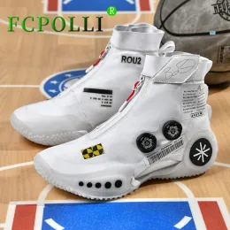 Sapatos Hot Sale Hot Men e Women Basketball Shoe High Top Male Athletic Shoes Sapatos esportivos ao ar livre de laço rápido para treinadores esportivos de menino Big Boy