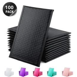 Mailers 100 PCS Black Bubble Cackaging конверт рассылка конверты Mailer Poly Green Overvelope для доставки пакетик для самостоятельного уплотнения.