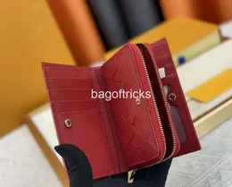 Womens designer wallets luxurys zipper multifunction purse flower letter short card holder High-quality ladies fashion small clutch bag with Original