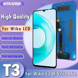6.6 "Para Wiko T3 W-V770 LCD Display Touch Screen Sensor Digitalizador Digitalizador Frente T 3 W-V770 Painel de exibição Vidro de vidro LCD completo