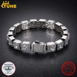 5mm-6,5mm vvs1 color d moissanite Chain Men/Women Hip Hop Jóias Sterling Sier Bracelet para presentes