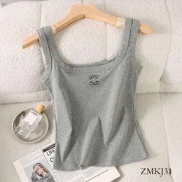 Women Loewe Tank Top Designer Summer Slim Loewe Rleeveless Vest Camis Croptop Emwear Elastyczne sportowe zbiorniki z czołgi loewe koszule bez rękawów 2885