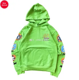 Serce Trendy Chrome Crocin Sex Records Green Graffiti Hoodie4580052