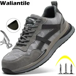 Kapcie Waliantile S3 Bezpieczeństwo buty robocze trampki dla mężczyzn kobiety stalowe buty mężczyźni mężczyźni antysmashing buty robocze buty bezpieczeństwa