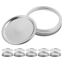 Dinnerware 6 Set Mason Jar Lids Metal Sealing For Can Covers Airtight Canning Leakproof Tinplate Sealed Replacements