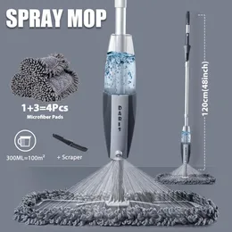 Magic Spray Mop Holzboden mit wiederverwendbaren Mikrofaser-Pads, 360-Grad-Griff, für Zuhause, Fenster, Küche, Mopp, Kehrmaschine, Besen, Reinigungswerkzeuge 240329