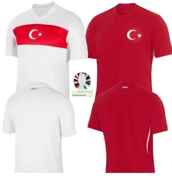 2024 2025 Turkiye Soccer Jersey e 컵 터키 대표팀 홈 어웨이 Demiral Kokcu Yildiz Enes Calhanoglu 축구 셔츠 키트