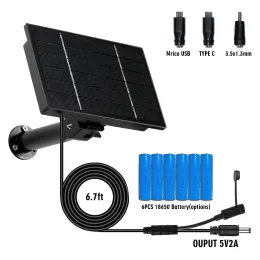 4W Solarpanel 3 in 1 dc/micro USB/Typec-Ausgang 5V Solarzellen Ladet eingebauter 18650 Batterie für Outdoor-Überwachungskamera
