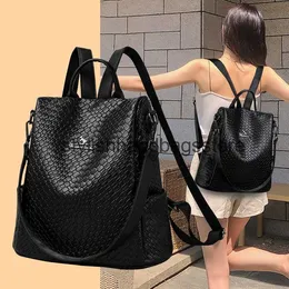 Backpack Style New Womens Solid Color Simple and Versatile Fashion Trend Korean Edition Exquisite Beautiful High Quality Large Capacity H240403