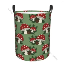 Laundry Bags Dirty Basket Foldable Organizer Death Cap Mushroom Clothes Hamper Home Storage