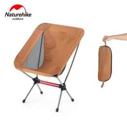 Möbler Naturehike Lightweight Portable Compact Folding Outdoor Moon Chair Camping Fishing Picnic Beach Chair ryggstöd för BBQ