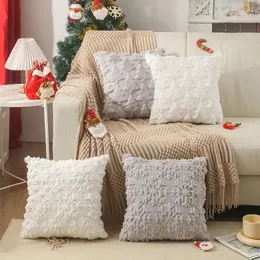 Pillow Decorate Your Home With A Christmas Pillow: Embroidery Nordic Style Luxury PV Plush Cover "