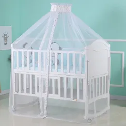 Summer Mosquito Net for Baby Crib Girls Childrens Dome Berbody Ret Lace Dome Tenda Anti Mosquito Mesh Princess Room Decor 240326