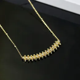 Fashion Classic Style Clash Series Pendant Necklace for Man Woman Willow Spike Gold Plated 18k Top Quality Jewelry Gift With Box