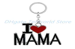 Metal Family wiselant brelchain I Love Mamamomdadpapa Letter łańcuchy pamiątki biżuteria Klucz pierścień matka ojciec 039s dzień 6e3f7802486