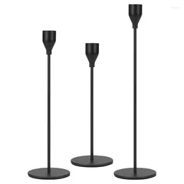 Candle Holders Modern Holder 3 PCS Taper Set Stable Iron Candlestick With Anti-Slip Base For