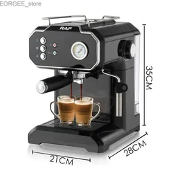 آلة صانعي القهوة الأسرة الإسبريسو 850W مضاد للتنقيط آلة القهوة متعددة الوظائف Y240403