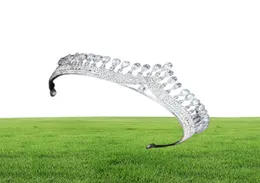 Partido brilhante Tiara Clear Crystals Austríaco Rei Rainha Coroa Casamento Coroas de Casa Costum Art DeCo Princess Performance Tiaras Head8590808