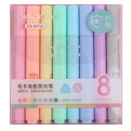 Highlighters 8pcs/Set Creative Fluorescent Pen Учащиеся Highlighter Марк карандаш конфеты.