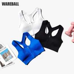 Bras Sports Bra Crop Top Zipper Fitness Women Sport Sport Sport Top Bras per Fitness Gym Female Running Yoga Allenamento reggiseno