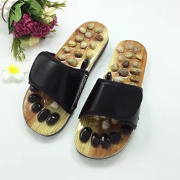 Manufacturers Foot Point Couple Hard Sole Sandals and Slippers Men's and Women's Health Shoes Pebbles Massage Slippers