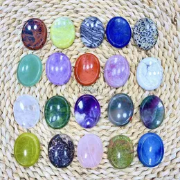 Massage Stones Rocks 45mm Thumb Worry Stone Crystal Quartz Oval Pocket Massage Gemstone Palm Reiki Healing Therapy Meditation Spiritual Flake Gift 240403