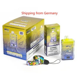 EU Warehouse Vaper Desechable Puff 15k Mrvi PUFFING Device Disposable Vape 25ml Prefilled Dual Mesh Coil 5% Only Kit Carts