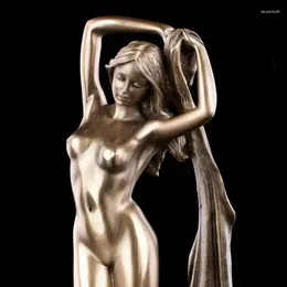 Figurine decorative in resina creativa Goddessa Figurina Bronzo Lady Justice Statue Mythology Themiss Greeks Cute Craft per la decorazione della casa