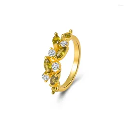 Cluster Rings Real S925 Серебряное серебро 1 FL Diamond Ring для женщин Anillos de 925 Ювелирные изделия Bizuteria Gemstone