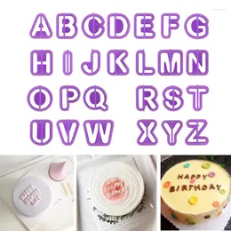 Pişirme kalıpları 40pcs alfabe numarası kek kalıpları figür plastik harf fondan bisküvi kalıbı ev partisi diy dekorasyon araçları