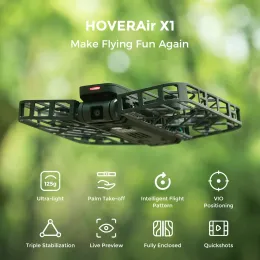 Hover Air X1 Drone Self Flying Camera Pocket Sized Drone HDR Video Capture Palm Takeoff Intelligent Flight Paths Hoverair X1