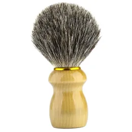 Spazzola puro Badger Capelli da barba Knot Nodo di pennello 21mm barbiere Pennello a rasatura manico in legno tradizionale Benuola a rasatura bagnata Knot 25 mm per uomini