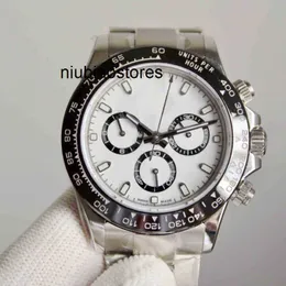 Wristwatcheses Automatic Mechanical Chronograph Watch Zwarte Keramische Bezel Stainless Horloge Sport Mens Luxur Watches