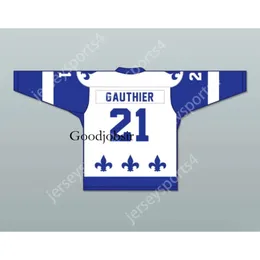 GDSIR Custom Roma Gauthier 21 Le National de Quebec Jersey Lance Et Compte New Top Ed S-L-XL-XXL-3XL-4XL-5XL-6XL