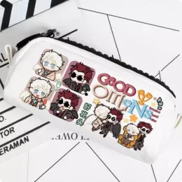 Bags Anime Good Omens Pencil Case Oxford Canvas Storage Bag Pencil Box Pencilcase School Pen Bag 2196