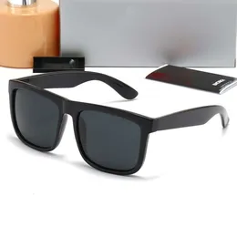최고 품질의 패션 55mm 저스틴 4165 편광 선글라스 남성 여성 선글라스 나일론 프레임 태양 안경 상자와 로고