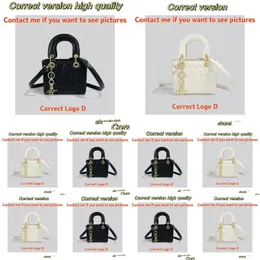 أكياس خارجية في الهواء الطلق Ladys Ladies Hands Handbag Diana Bag Letter D نسخة صحيحة جودة عالية FL مجموعة هدايا التغليف راجع الاتصال الأصلي M otnho