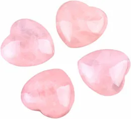 Ciondoli a forma di cuore 30x30x14mm Pietre preziose Cristalli di quarzo rosa naturale Amore Puffy Healing Crystal Gemstone Decorazione della casa 5086161