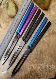 Treinador de treinador de Butterfly Borborbly Balisong Jilt Swing não nítido preto preto D2 lâmina de pula marmina marmeira quimera BM51 Ex10 POC9611029