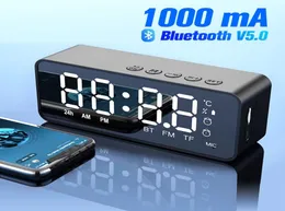 Trådlös Bluetooth -högtalare FM Radio Sound Box Desktop Alarm Clock Subwoofer Musikspelare TF Card Bass Speaker Boom för alla telefon4820636