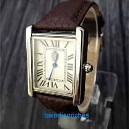 Relógios de luxo tank de carters relógios pierre lucerne 1888 tank estilo vintage masculino vestido assista suíço banda marrom inspirada em fnjbz2